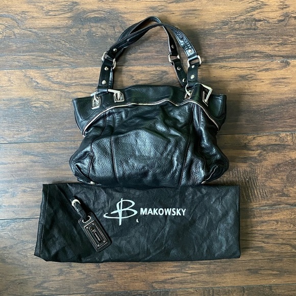 B. Mackowsky Black Leather Handbag - Picture 2 of 15